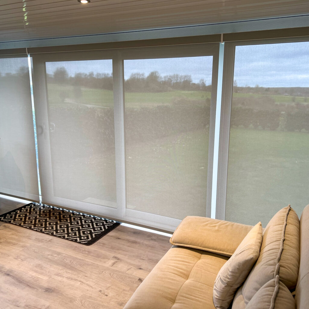 motorised garden room roller blinds