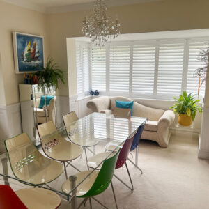 dining room full height plantation shutters Romsey Hampshire